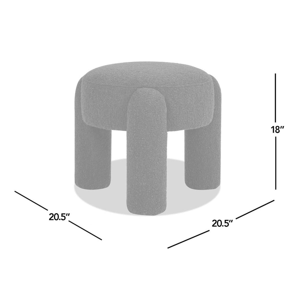 Olea Boucle Ottoman - Moss Green - Www.Shopthatapp.ca
