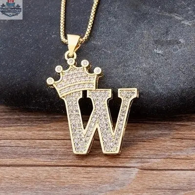 Letter Pendant with Chain - Gold - Shopthatapp.ca