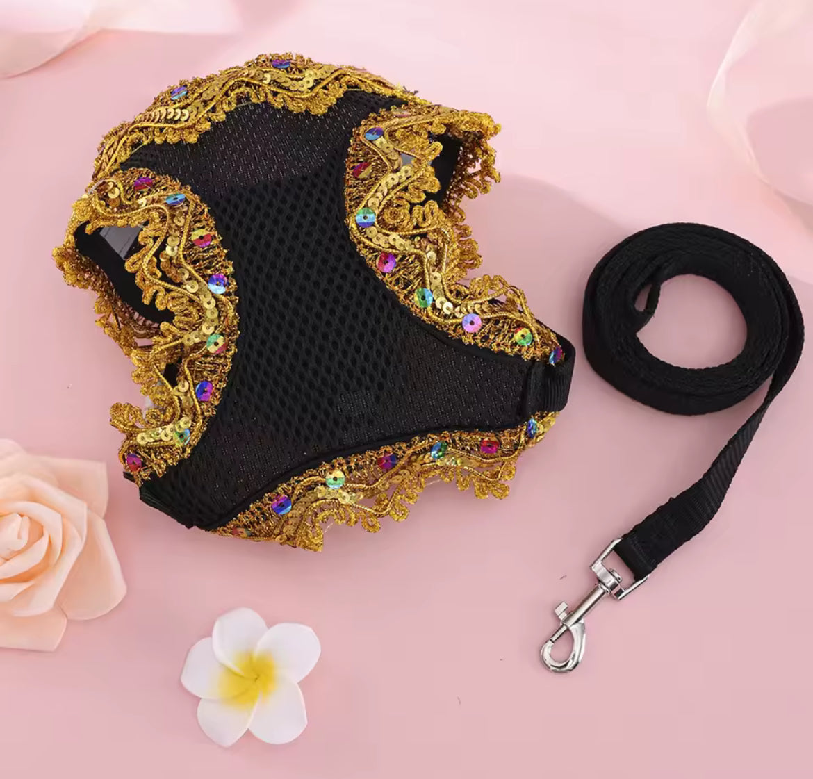 Crystal Lace Luxury Dog Harness and Leash Set – Designer Pet Wear - Shopthatapp.ca