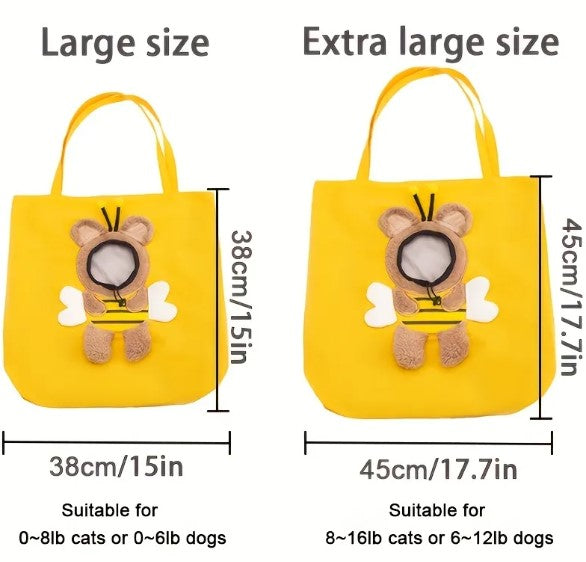 Little Bee Cat & Dog Carrier Bag — Breathable Travel Bag for Pets