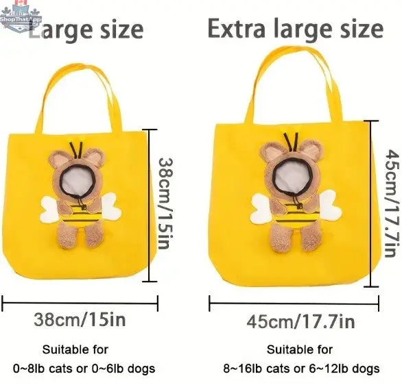 Little Bee Cat & Dog Carrier Bag — Breathable Travel Bag for Pets - Shopthatapp.ca