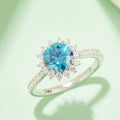 2 Carat Moissanite Silver Ring in 925 Sterling Silver - Shopthatapp.ca
