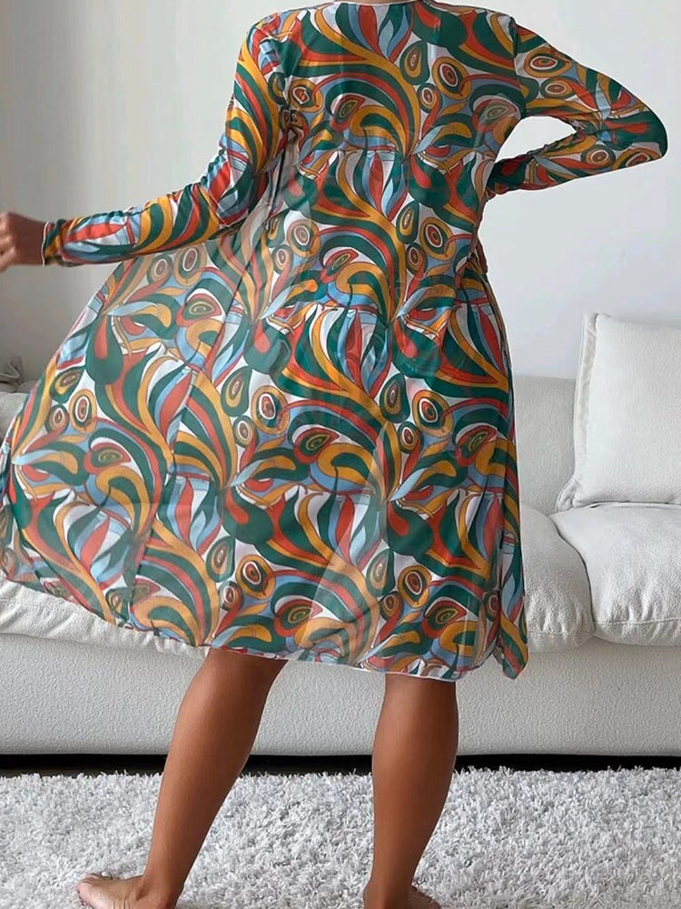 3pcs Print Bikini with Long Sleeve Cardigan for Women - Stylish Summer Beach Swimsuit Set - Shopthatapp.ca