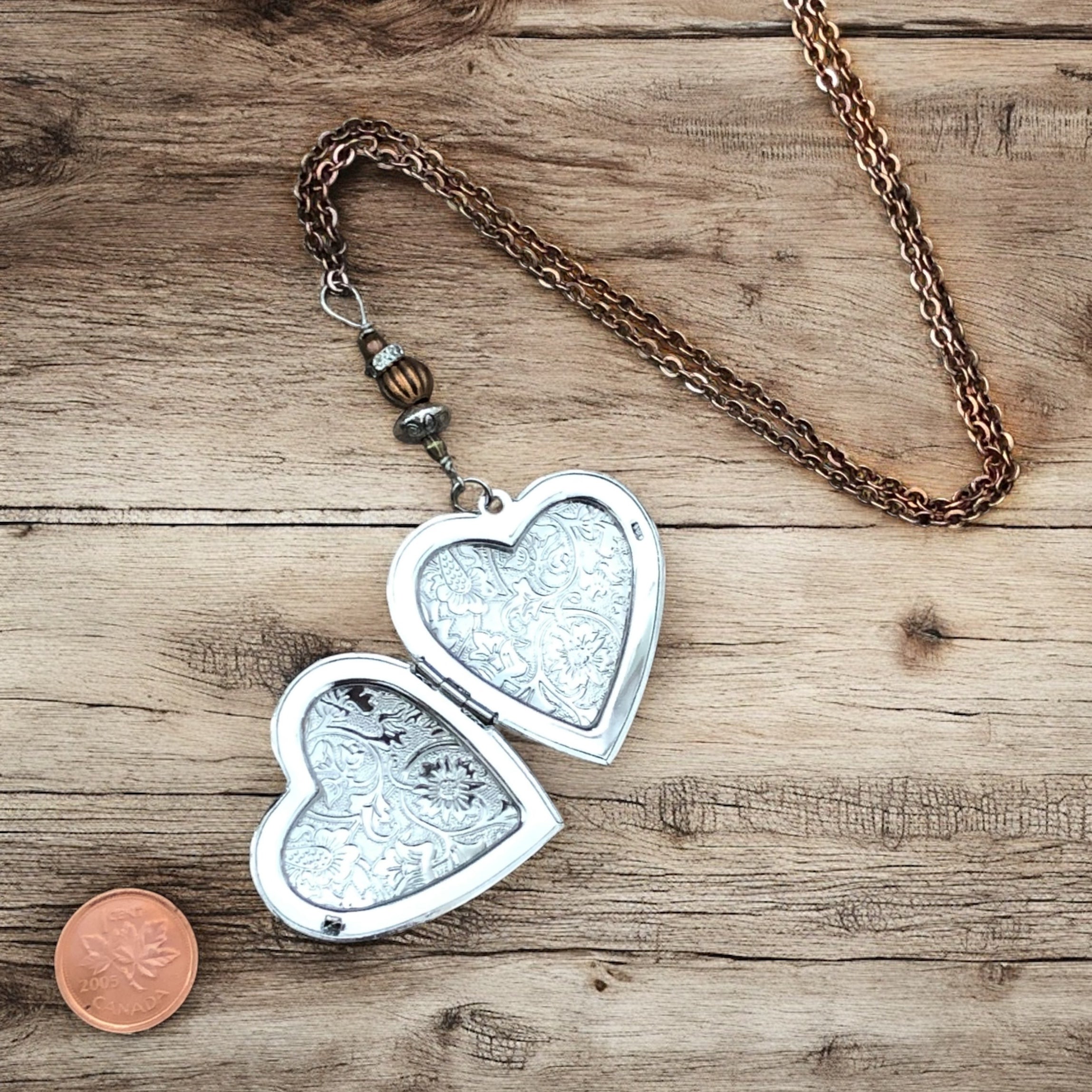 Heart Locket Necklace - Personalized Photo Keepsake Jewelry