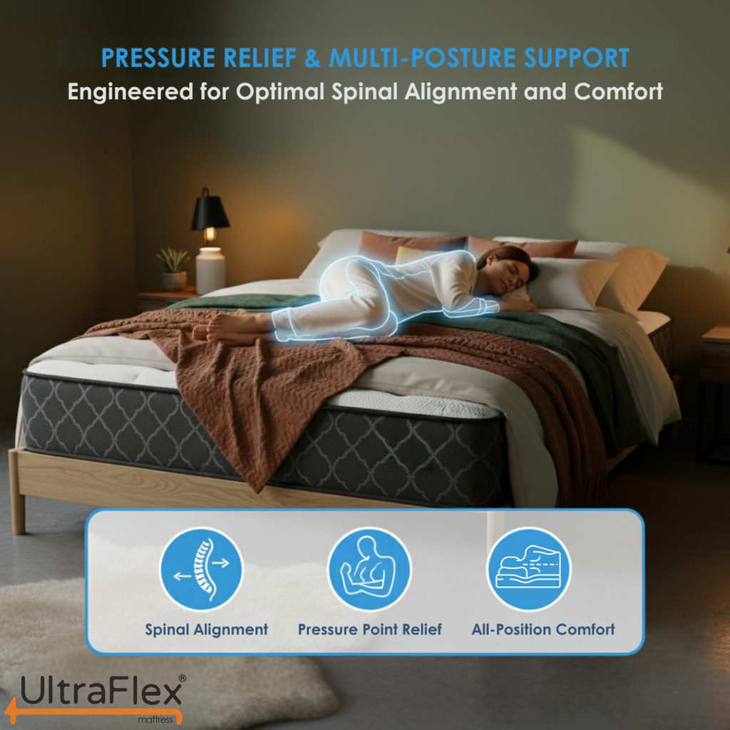 UltraFlex® SUMMIT Firm Pocket Coil Hybrid Mattress – Canadian-Made Orthopedic Support with Cooling Gel Foam, Quilted Top, Breathable & Hypoallergenic Comfort, Edge Support & Motion Isolation - Shopthatapp.ca