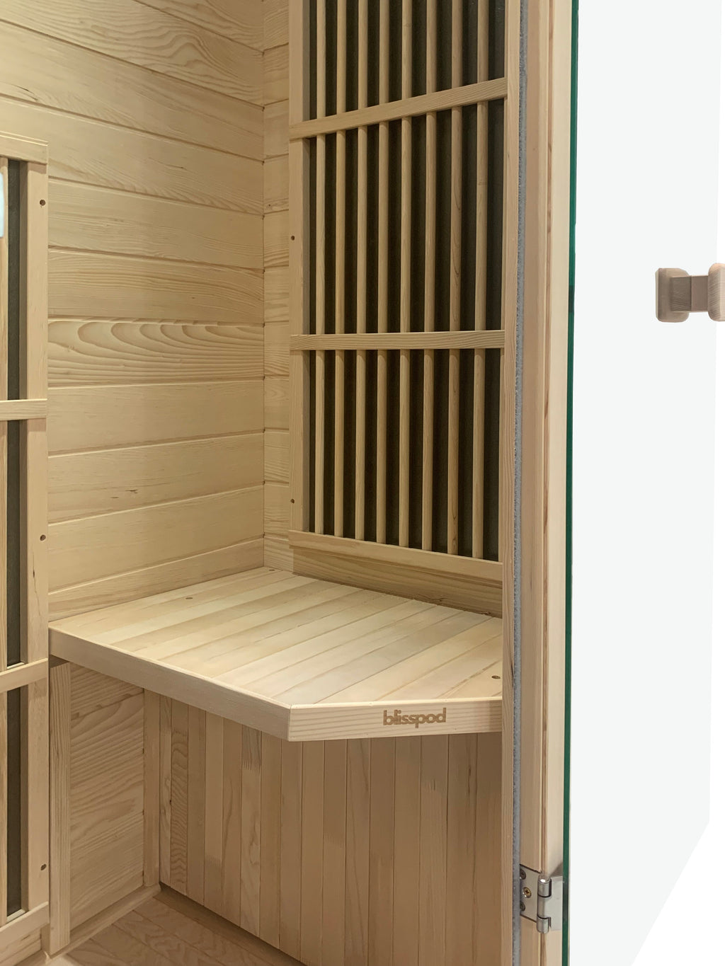 Blisspod | Vienna | Far Infrared Sauna | Canadian Hemlock Very Low EMF | 72.8"H x 35.4"W x 25.6"D | 1 Person - Www.Shopthatapp.ca