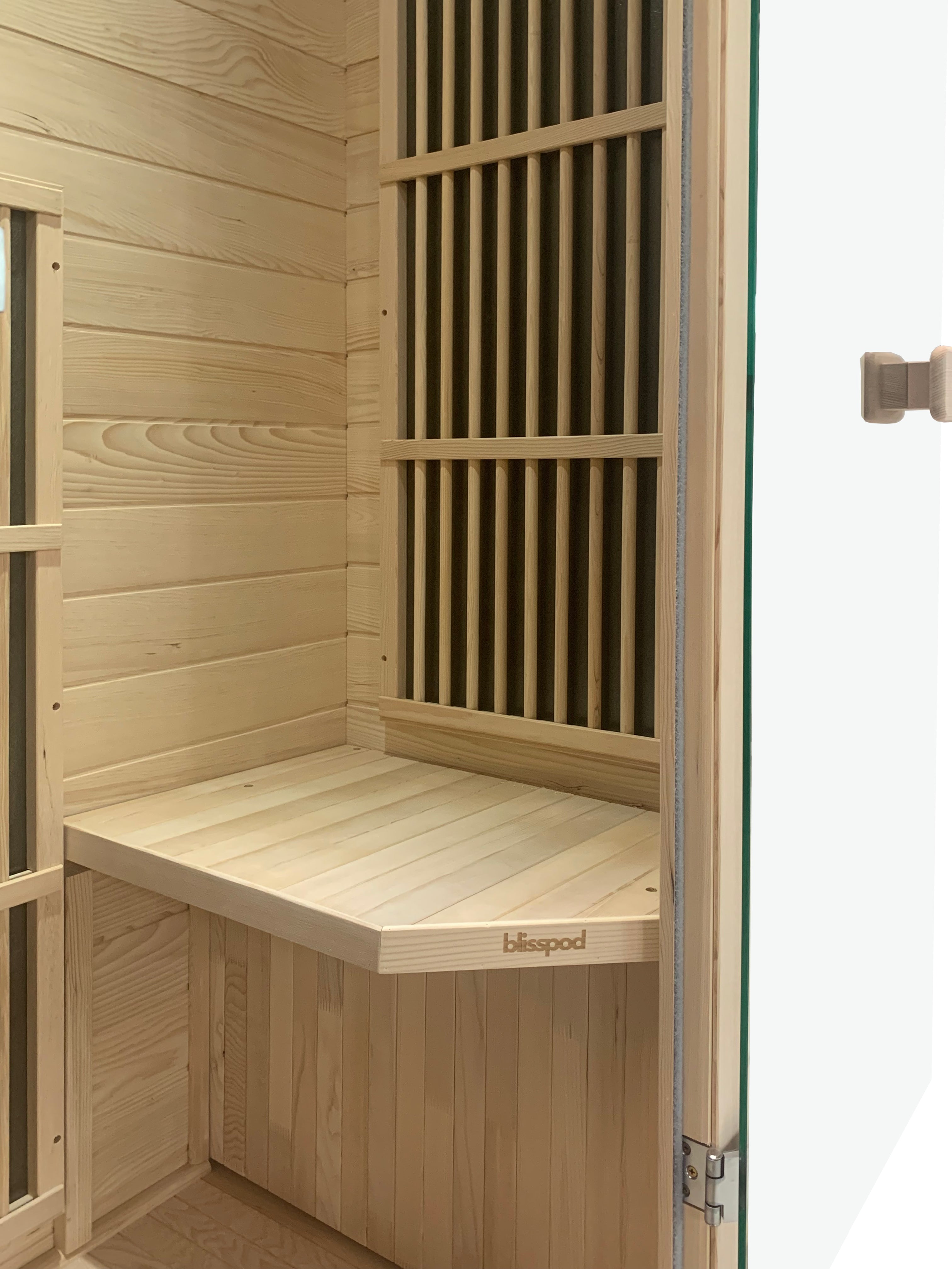 Blisspod | Vienna | Far Infrared Sauna | Canadian Hemlock Very Low EMF | 72.8"H x 35.4"W x 25.6"D | 1 Person - Www.Shopthatapp.ca