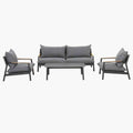 Monti 4-Piece Aluminum Outdoor Conversational Set
