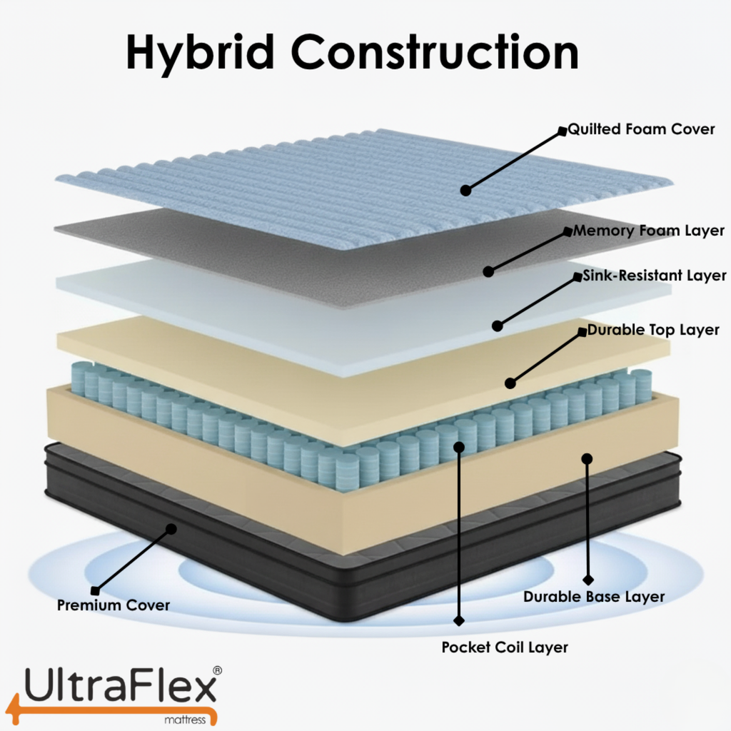 UltraFlex® Opulence Mattress and BoxSpring Set Medium Firm Orthopedic Hybrid Mattress – Canadian-Made Advanced Cooling Gel & Pocket Coil System for Undisturbed Sleep & Edge-to-Edge Support - Shopthatapp.ca