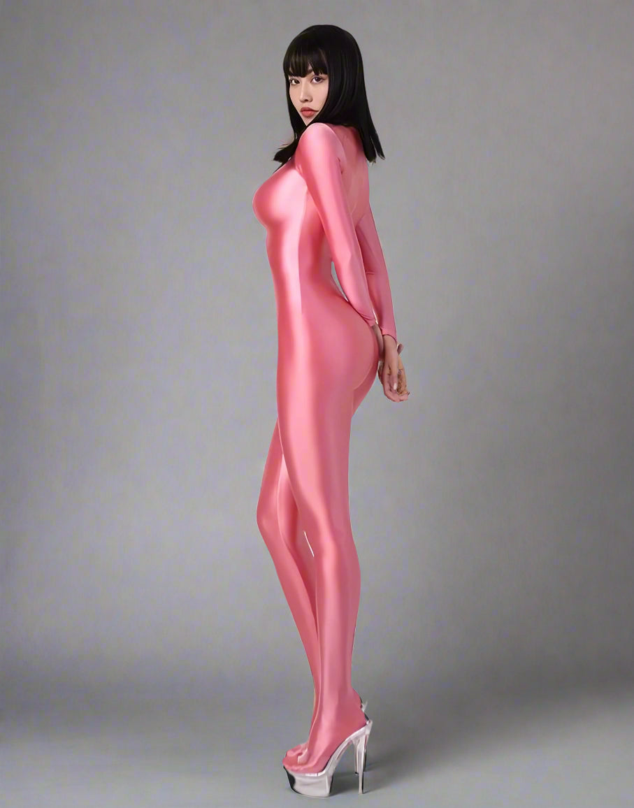 Spandex Nylon Full Bodysuit Back Zipper Zentai Shinny Cosplay Jumpsuit - Shopthatapp.ca