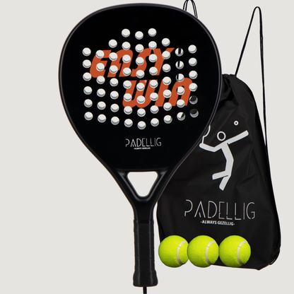 Padelracket Padellig Full Carbon EASY WIN – Inclusief tas & 3 ballen - Shopthatapp.ca