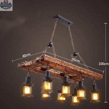 Bar American Chandelier Retro Chandelier Creative Lamp - Shopthatapp.ca