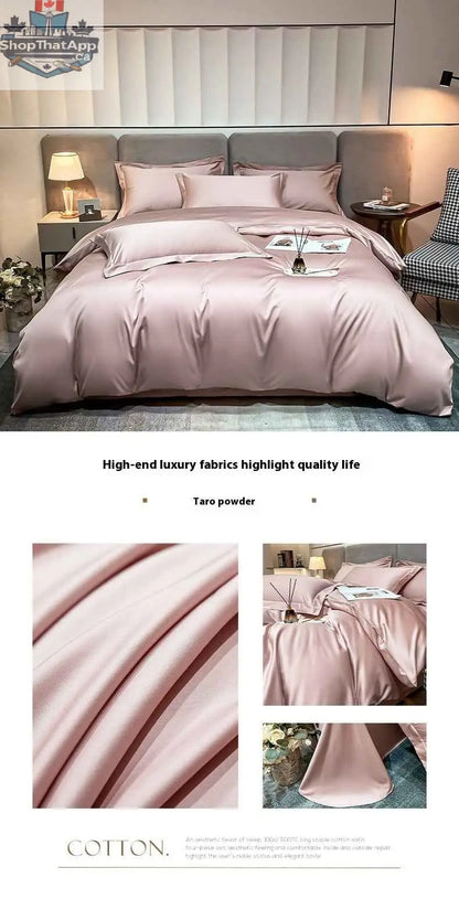 Egyptian cotton satin sheets from SLOTH Nation, soft and breathable long-staple fabric for luxurious bedding comfort.