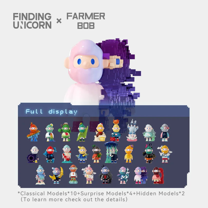 Farmer Bob Next Generation Pixel Universe Blind Box Series by Finding Unicorn - Www.Shopthatapp.ca