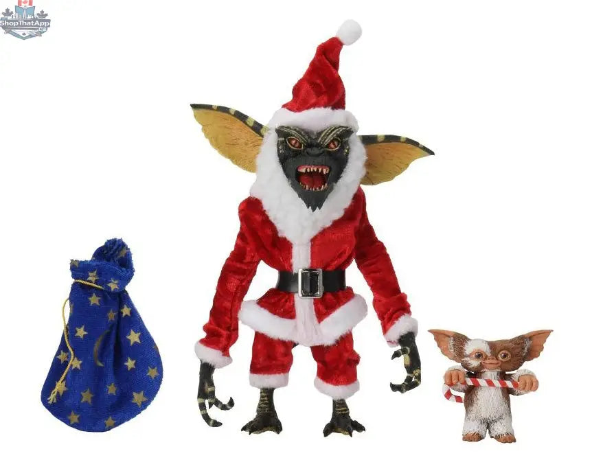 Toy Snowman Gremlins action figure two-pack featuring Santa Stripe and Gizmo collectible figures from the Neca Gremlins series.
