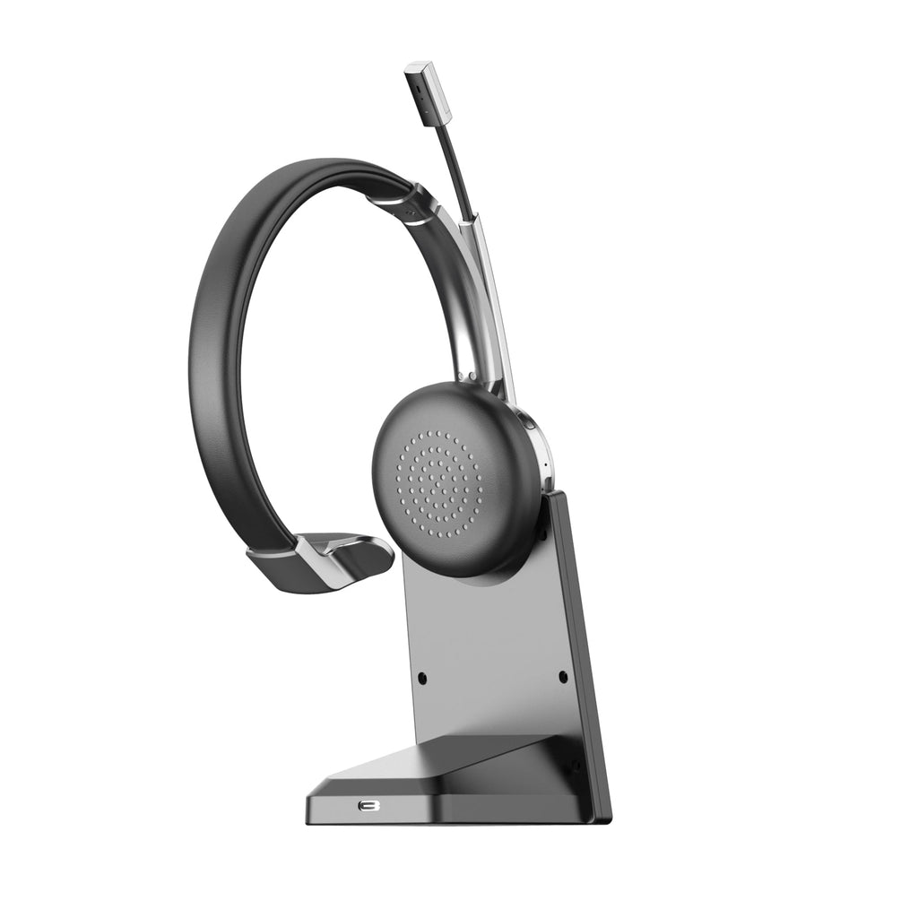 ProComm™ Professional Bluetooth Headset for Microsoft Teams & Call Centers – Wireless Headset with Noise-Cancelling Microphone, USB Dongle & Charging Base – Office, VoIP & Trucker Use - Shopthatapp.ca