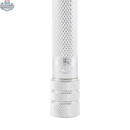 Merkur 23C Safety Razor - 3-Piece DE Razor with Closed Comb, Knurled Extra Long Handle in Chrome - Shopthatapp.ca
