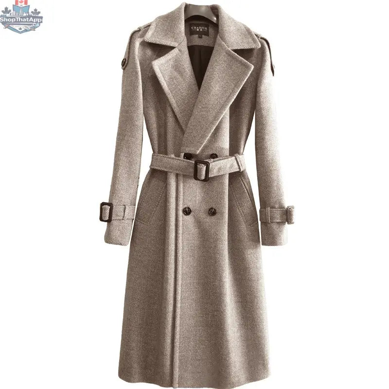 knee Herringbone Coat For Mens - Shopthatapp.ca