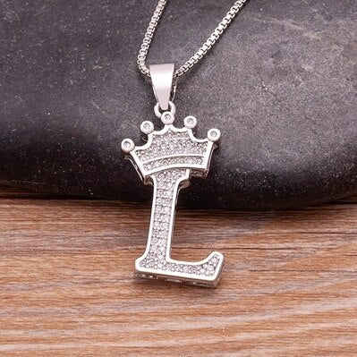 Elegant Silver Letter Pendant with Chain - Personalize Your Style
