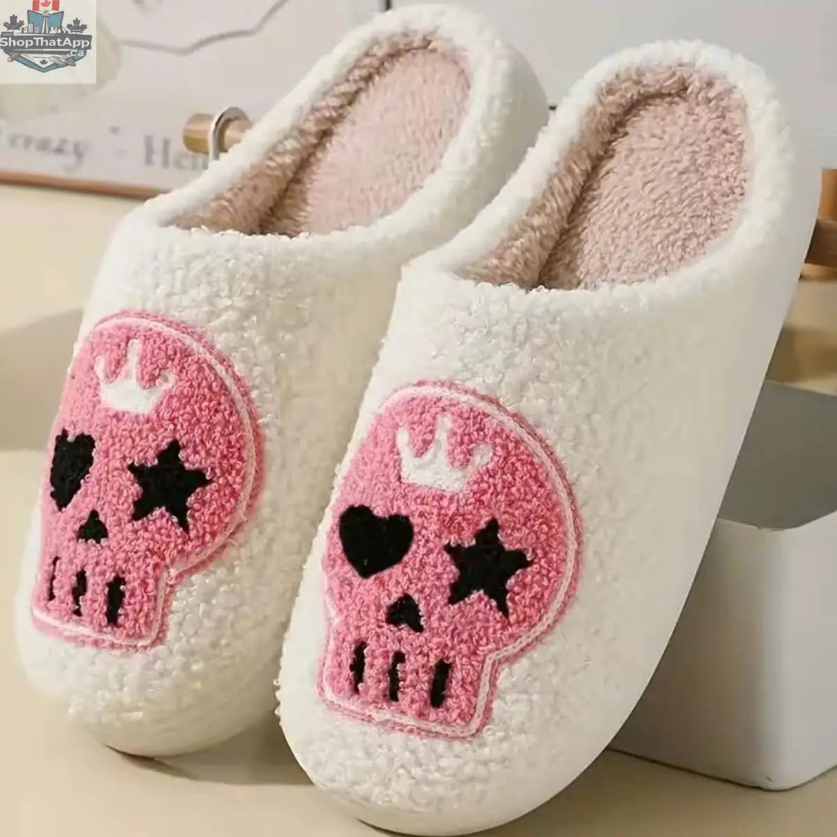 Fuzzy Slippers Pretty In Pink - Shopthatapp.ca