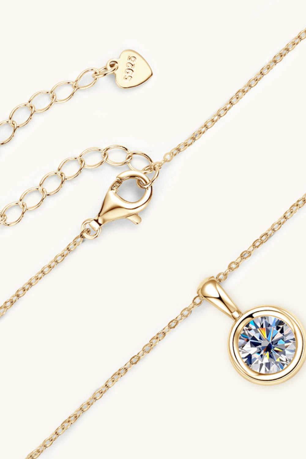 2 Carat Moissanite Necklace in 925 Sterling Silver - Shopthatapp.ca