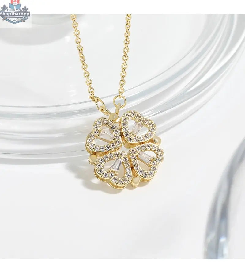 Elevate Your Style with the Clover Heart Pendant Necklace - Shopthatapp.ca