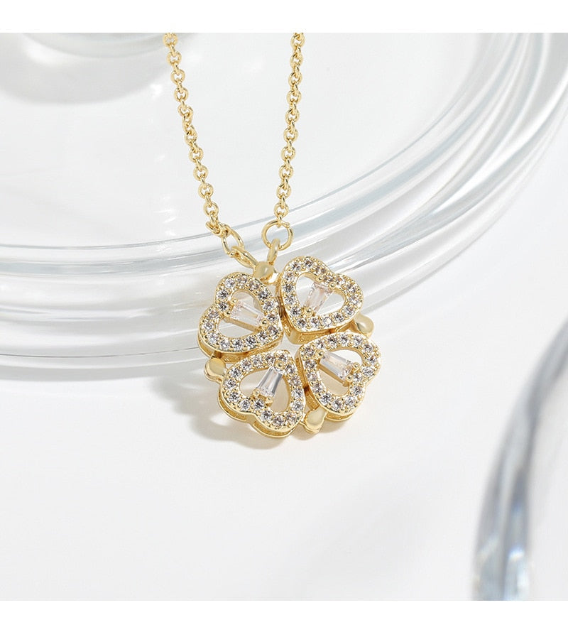 Elevate Your Style with the Clover Heart Pendant Necklace