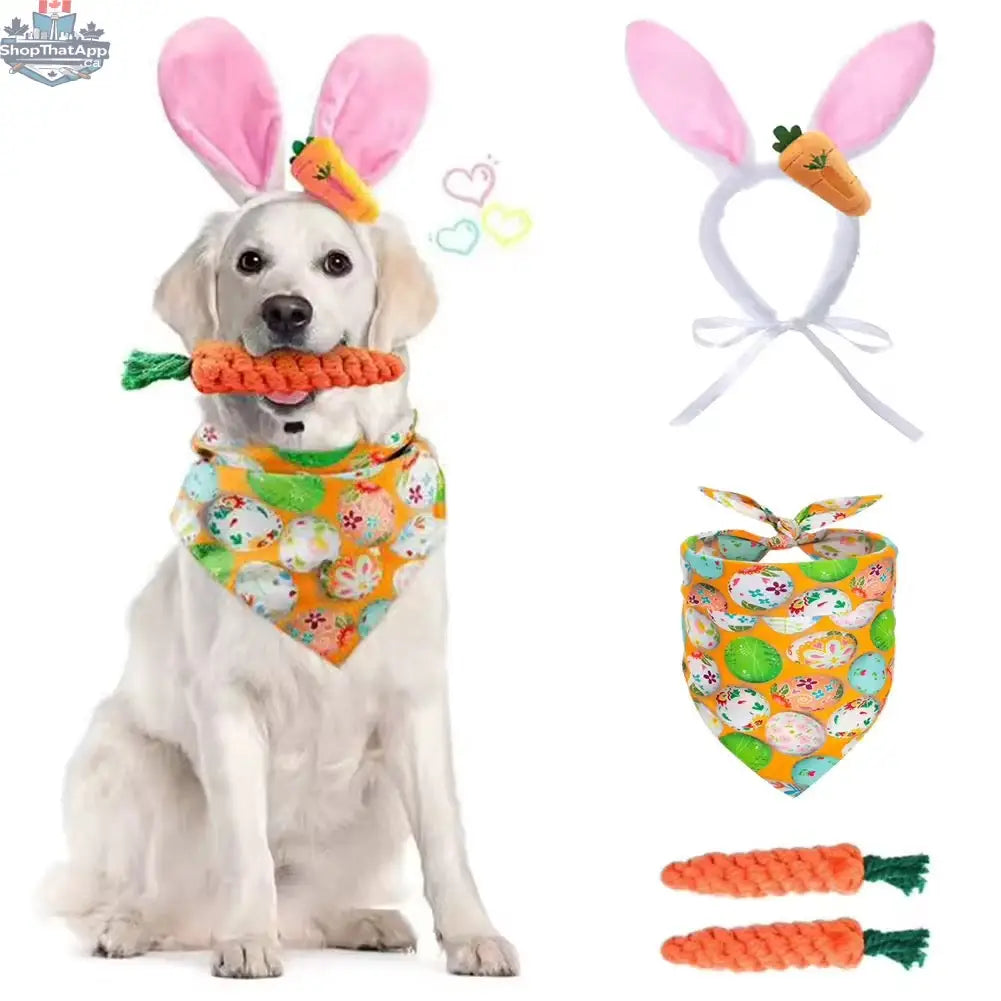 Easter Bunny Pet Accessory Set – Luxury Festive Outfit for Pets - Shopthatapp.ca
