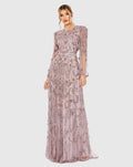 Puff Sleeve Embellished A Line Gown - Www.Shopthatapp.ca