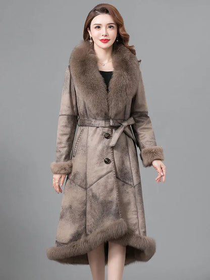 Real Fur One Woman Coat Thickened - Shopthatapp.ca