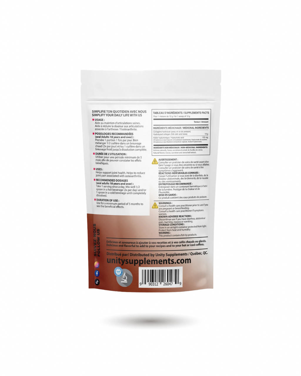 Unity Chocolate Collagen for Skin Health & Joint Flexibility - Www.Shopthatapp.ca