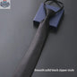 Mens Business Formal Zipper Tie With Blue Stripes - Shopthatapp.ca