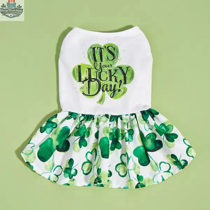 It’s Your Lucky Day Dress – Charming Saint Patrick's Day Dog Dress - Shopthatapp.ca