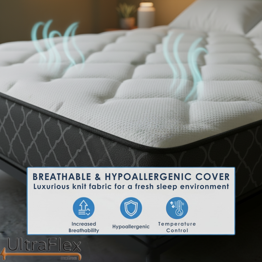 UltraFlex® SUMMIT Firm Pocket Coil Hybrid Mattress – Canadian-Made Orthopedic Support with Cooling Gel Foam, Quilted Top, Breathable & Hypoallergenic Comfort, Edge Support & Motion Isolation - Shopthatapp.ca