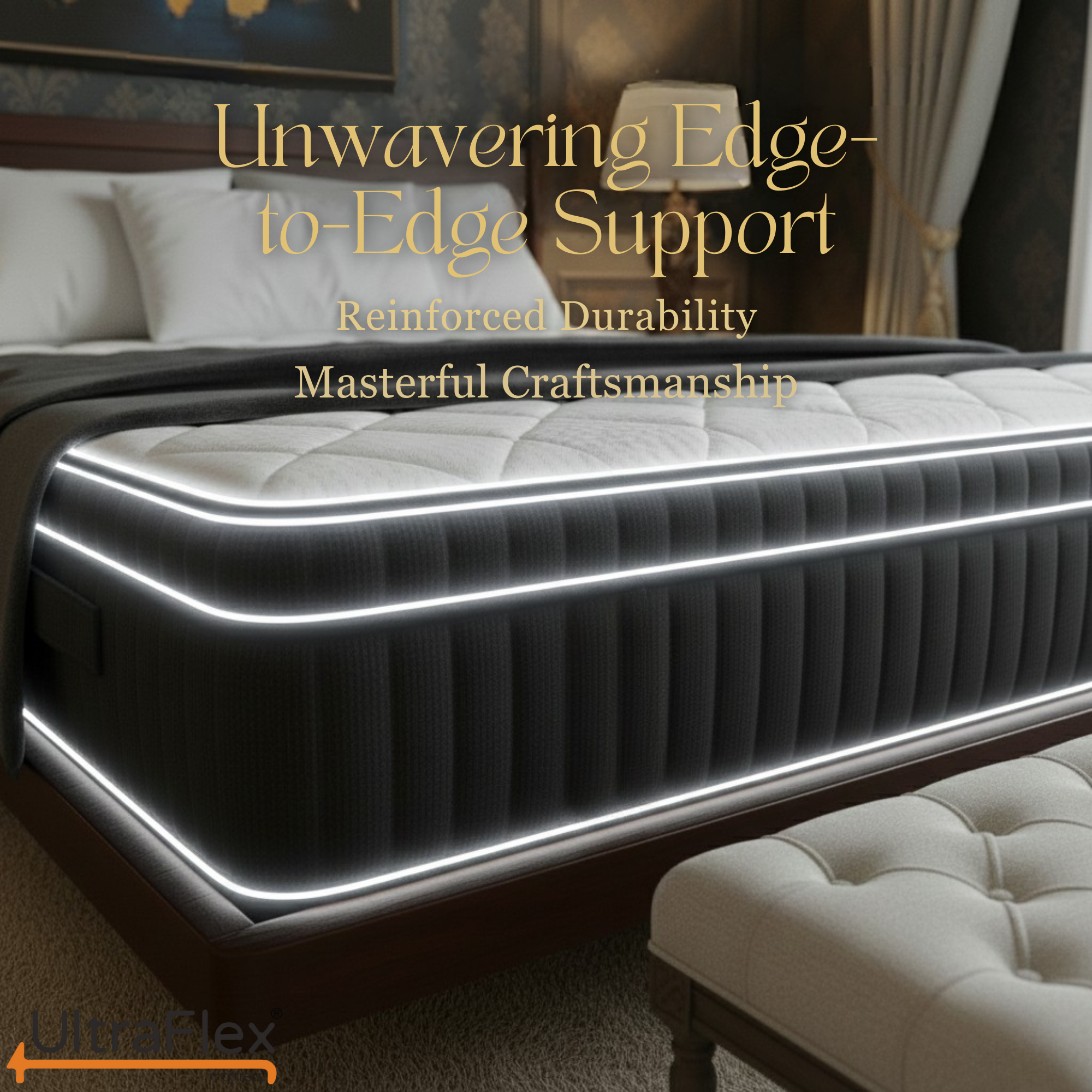 UltraFlex® Opulence Medium Firm Orthopedic Hybrid Mattress – Canadian-Made Advanced Cooling Gel & Pocket Coil System for Undisturbed Sleep & Edge-to-Edge Support - Shopthatapp.ca