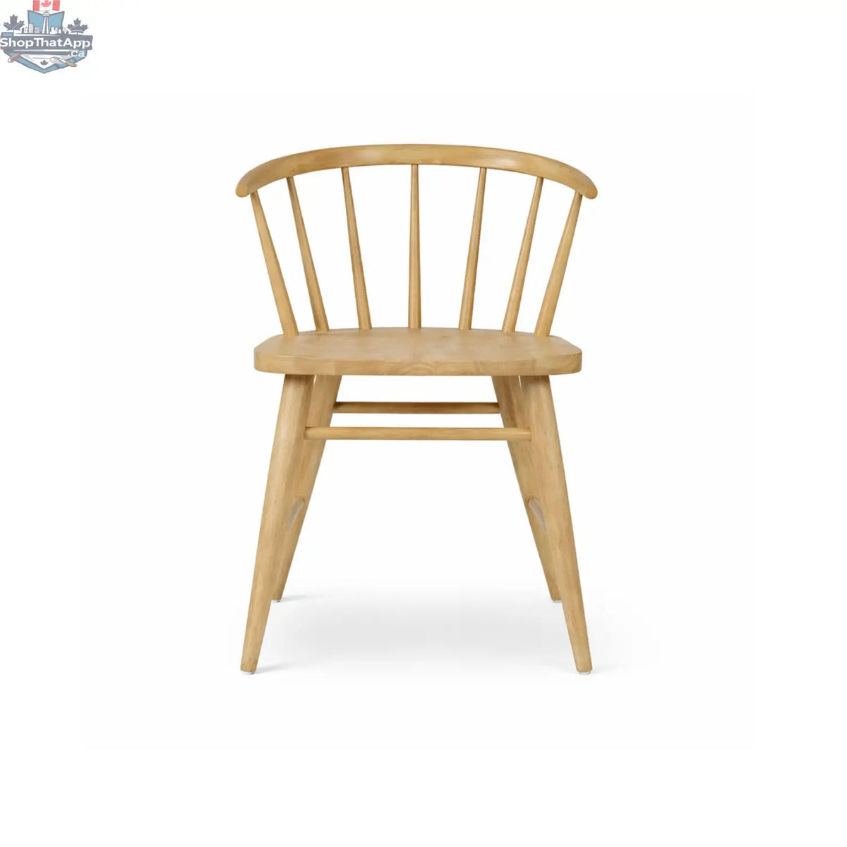Hygge Design House Fitz dining chair with wooden legs and upholstered seat, modern and comfortable for dining rooms.