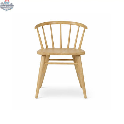 Hygge Design House Fitz dining chair with wooden legs and upholstered seat, modern and comfortable for dining rooms.