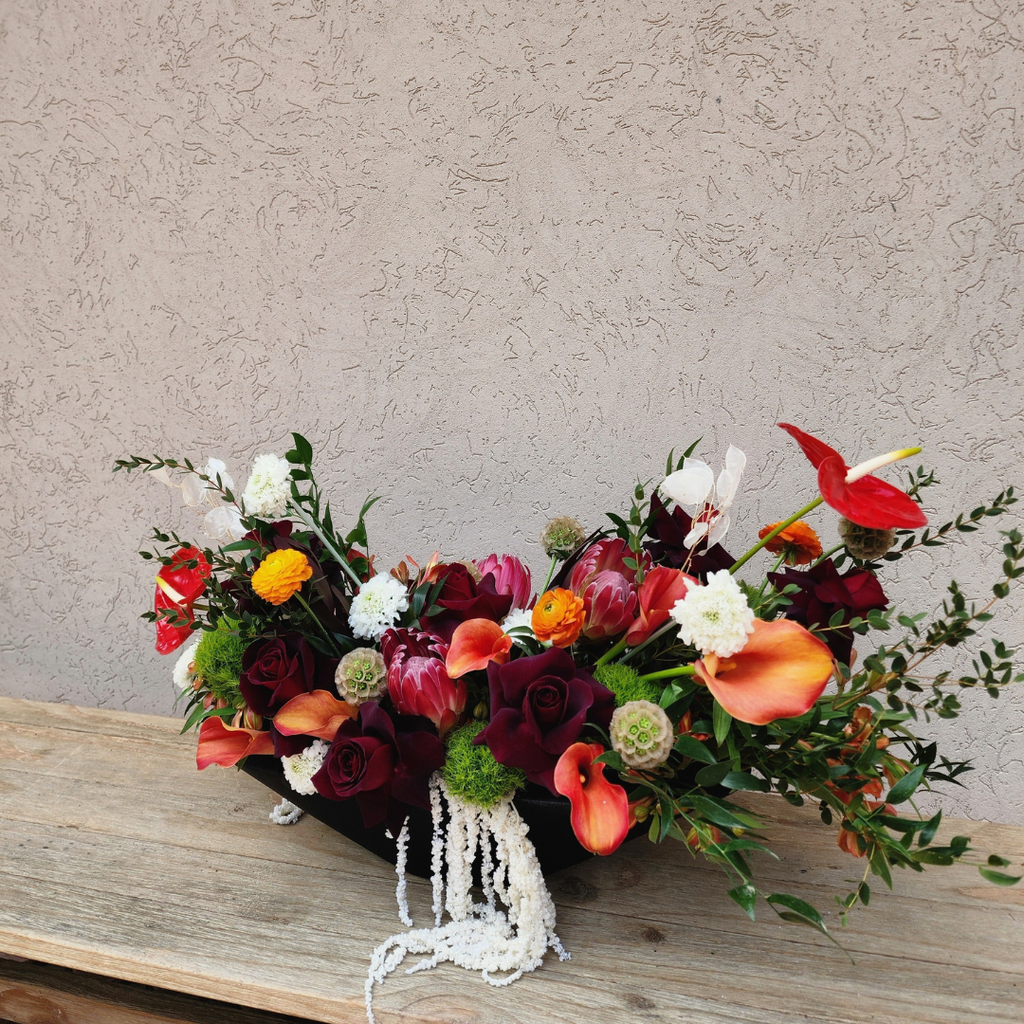 Luxury Fresh Floral Arrangement — XL Ceramic Vase, Custom & Long‑Lasting for Events & Offices