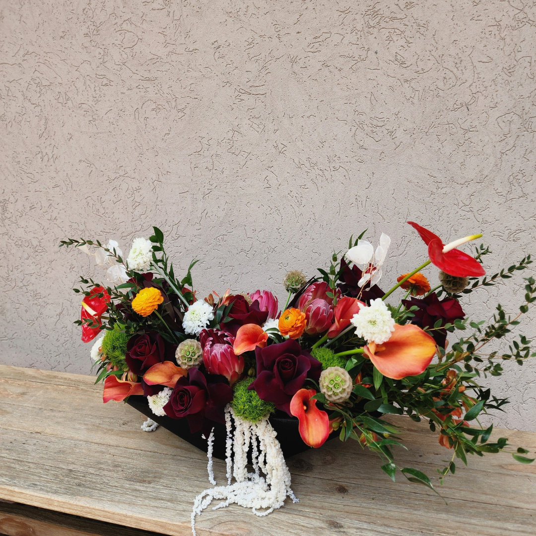Luxury Fresh Floral Arrangement — XL Ceramic Vase, Custom & Long‑Lasting for Events & Offices