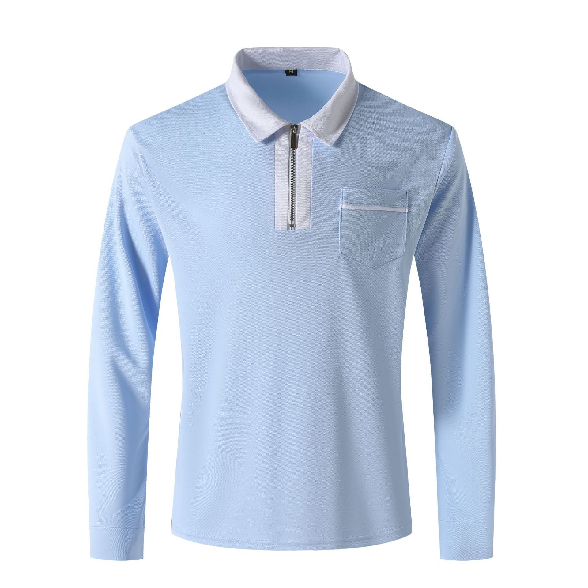 2024 Autumn Men's Zipper Polo Shirts - Trendy Long Sleeve Fashion - Shopthatapp.ca