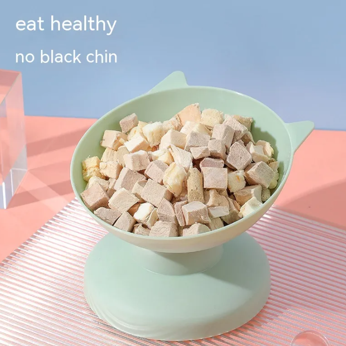Oversize Cat Food Bowl — Durable Plastic Pet Dish in 6 Colors