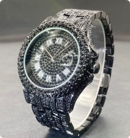 Men's Quartz Watch Full Diamond High End