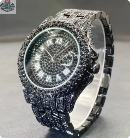 Men's Quartz Watch Full Diamond High End - Shopthatapp.ca