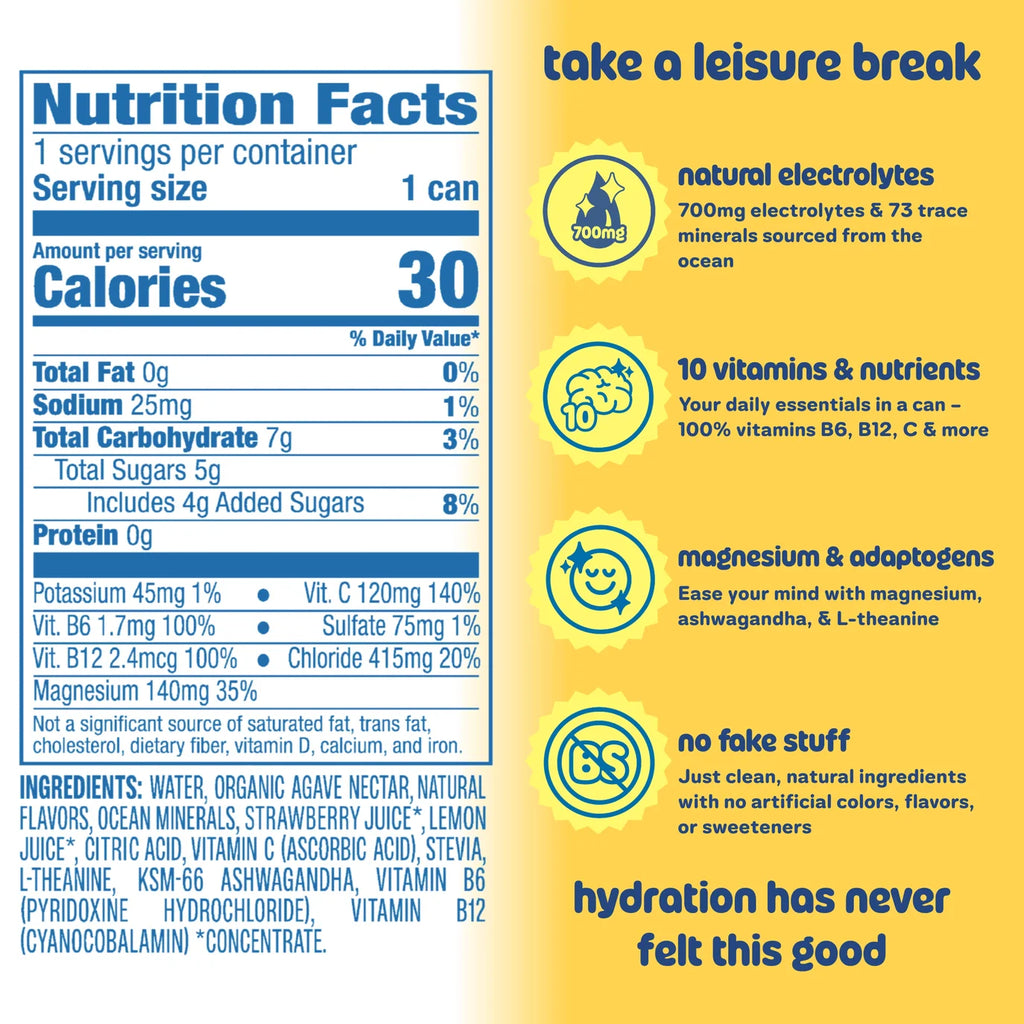 Leisure Hydration Lemonade - Refreshing Lemonade Hydration Drink