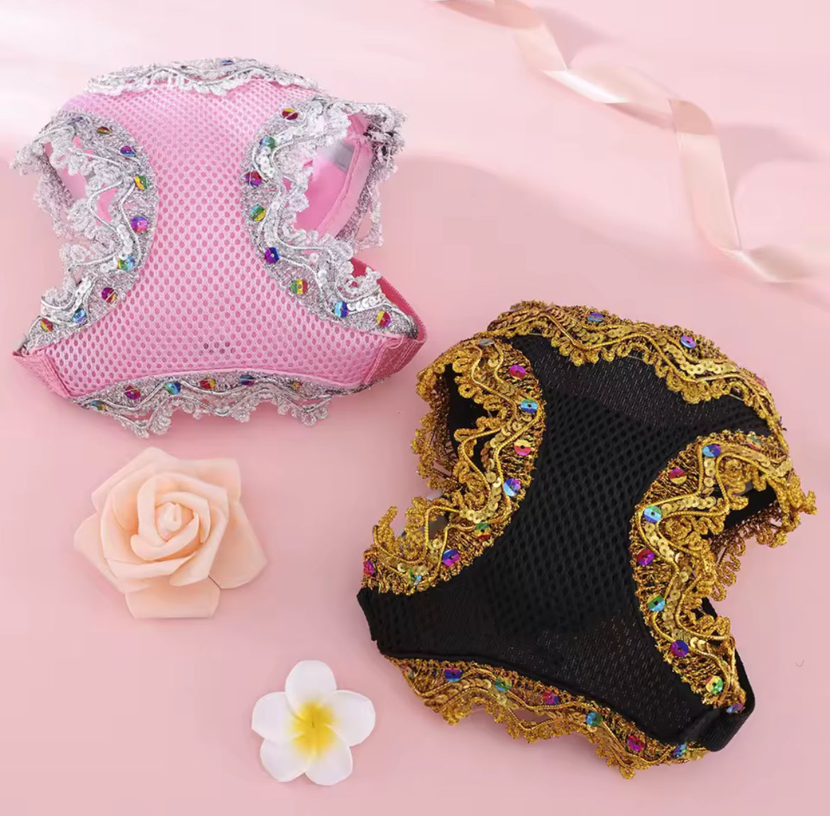 Crystal Lace Luxury Dog Harness and Leash Set – Designer Pet Wear - Shopthatapp.ca