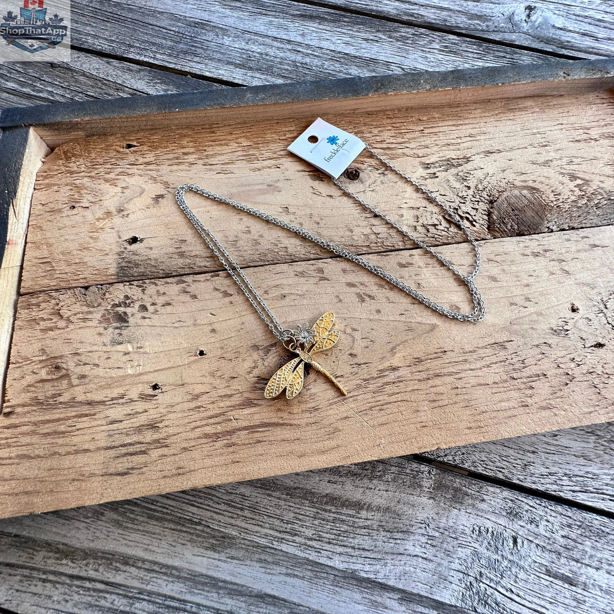 Gold Dragonfly Necklace - Shopthatapp.ca