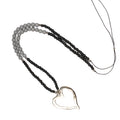 Wooden Bead Heart Necklace - Unique Open Heart Design - Shopthatapp.ca