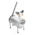 Metal Dog Sculpture with Balls - Unique Garden Art Decor - Shopthatapp.ca