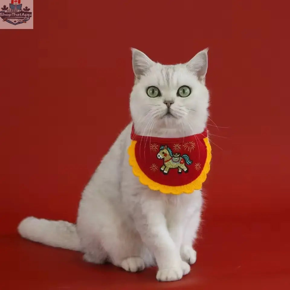 Fortune Blessing Pet Bib for Dogs & Cats | Lunar New Year Accessory - Shopthatapp.ca