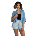 Short Sleeved Blue Cardigan for Effortless Style and Comfort - Shopthatapp.ca